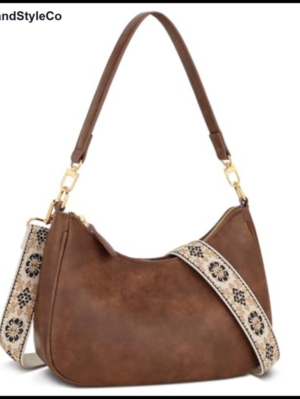 Vintage PU Leather Small Shoulder Bag with Crossbody Strap